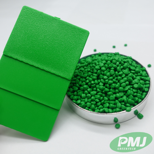 Hạt nhựa màu xanh green PM 5005A (2) Hat nhua mau xanh green PM 5005A 2